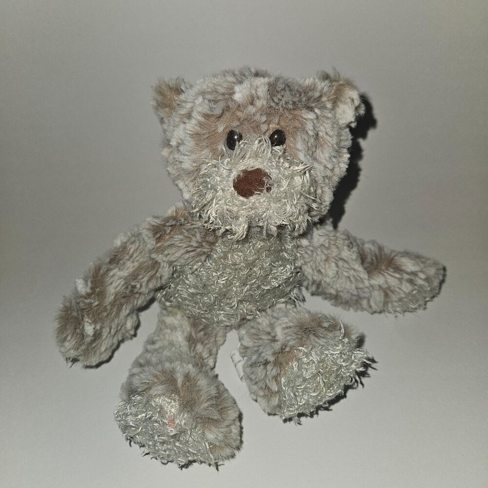 Demdaco Brown Frosted Giving Bear Bean Bag Plush 8" Stuffed Animal Teddy SOFT